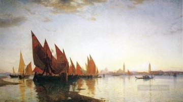 ヴェネツィアの海景ボート ウィリアム・スタンリー・ハセルティン Oil Paintings